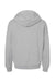 Bella + Canvas 3759 Mens Sponge Fleece Full Zip Hooded Sweatshirt Hoodie w/ Pockets Heather Grey Flat Back