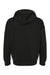 Bella + Canvas 3759 Mens Sponge Fleece Full Zip Hooded Sweatshirt Hoodie w/ Pockets Black Flat Back
