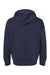 Bella + Canvas 3759 Mens Sponge Fleece Full Zip Hooded Sweatshirt Hoodie w/ Pockets Navy Blue Flat Back