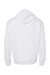 Bella + Canvas 3759 Mens Sponge Fleece Full Zip Hooded Sweatshirt Hoodie White Flat Back