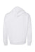 Bella + Canvas 3759 Mens Sponge Fleece Full Zip Hooded Sweatshirt Hoodie w/ Pockets White Flat Back