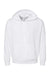 Bella + Canvas 3759 Mens Sponge Fleece Full Zip Hooded Sweatshirt Hoodie w/ Pockets White Flat Front