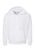 Bella + Canvas 3759 Mens Sponge Fleece Full Zip Hooded Sweatshirt Hoodie White Flat Front