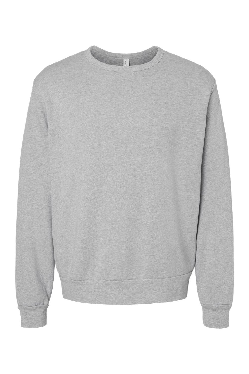 Bella + Canvas BC3911/3911 Mens Classic Crewneck Sweatshirt Heather Grey Flat Front