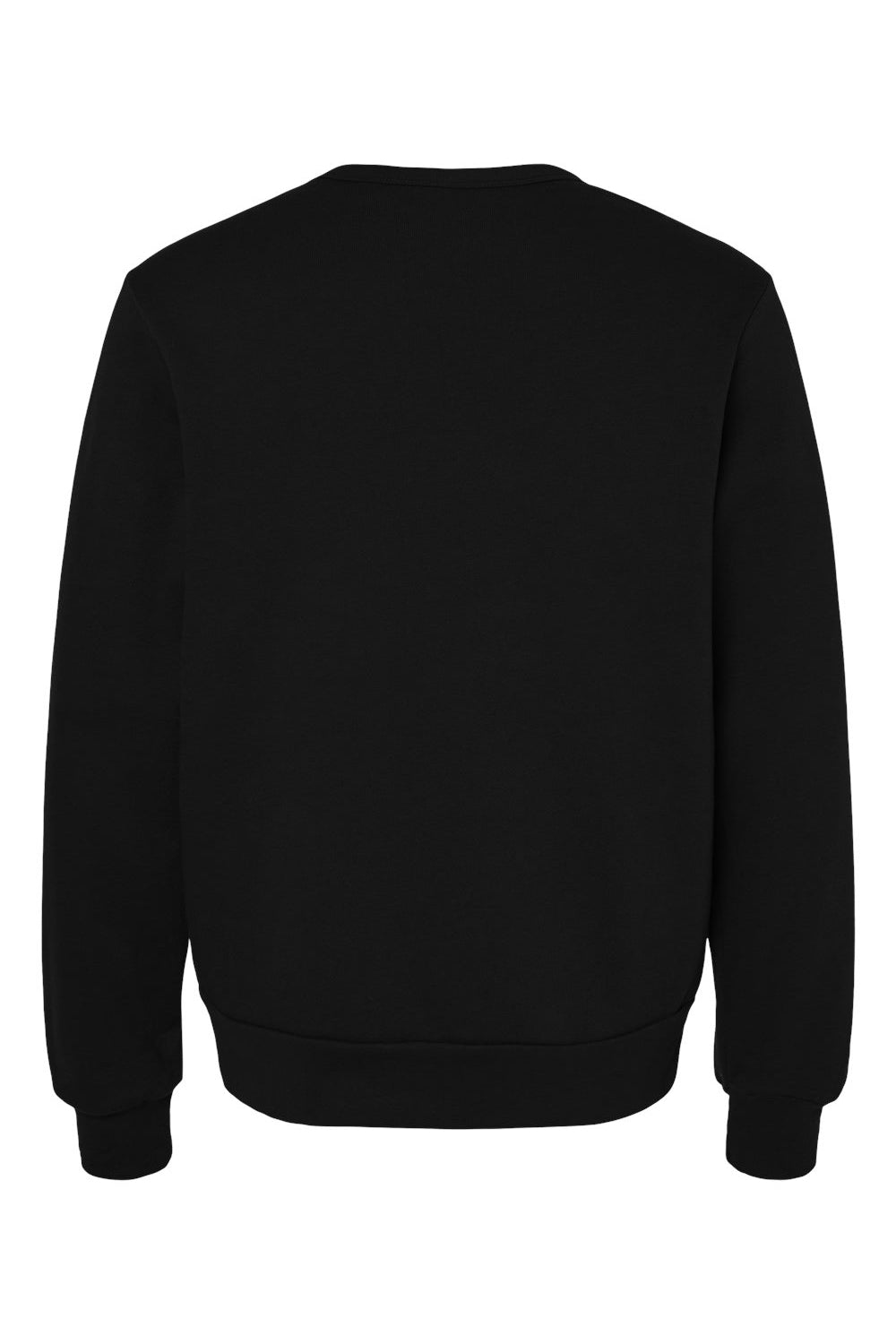 Bella + Canvas 3911 Mens Classic Crewneck Sweatshirt Black Flat Back