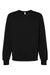 Bella + Canvas 3911 Mens Classic Crewneck Sweatshirt Black Flat Front