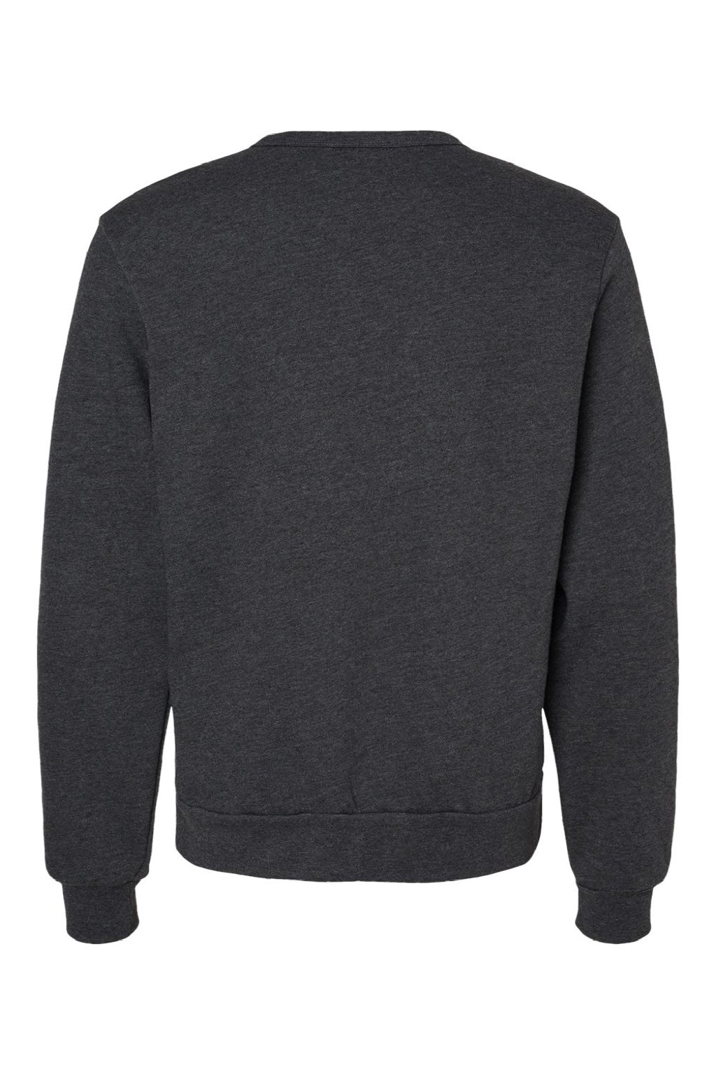 Bella + Canvas BC3911/3911 Mens Classic Crewneck Sweatshirt Heather Dark Grey Flat Back