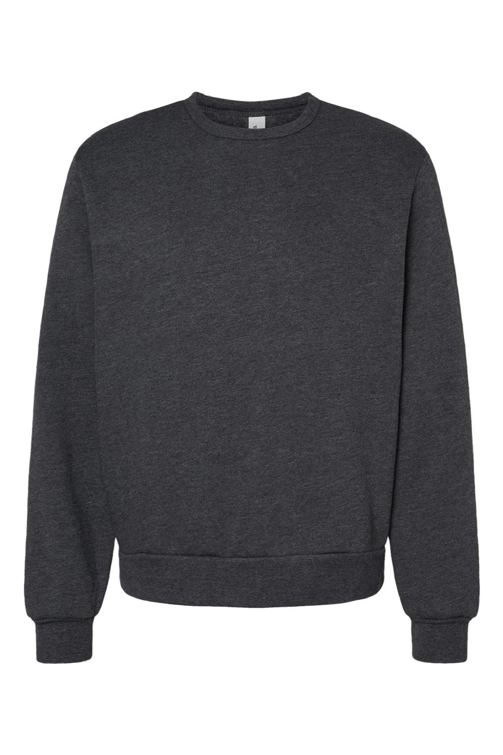 Bella + Canvas BC3911/3911 Mens Classic Crewneck Sweatshirt Heather Dark Grey Flat Front