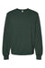 Bella + Canvas BC3911/3911 Mens Classic Crewneck Sweatshirt Heather Forest Green Flat Front