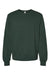 Bella + Canvas 3911 Mens Classic Crewneck Sweatshirt Heather Forest Green Flat Front
