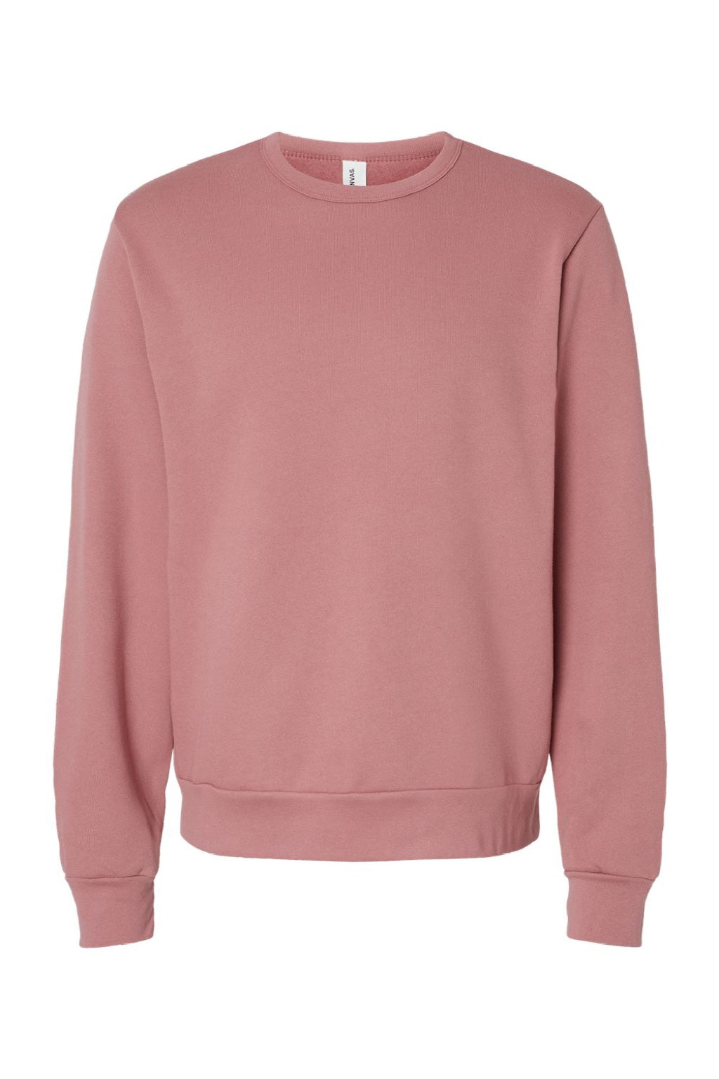 Bella + Canvas BC3911/3911 Mens Classic Crewneck Sweatshirt Mauve Flat Front