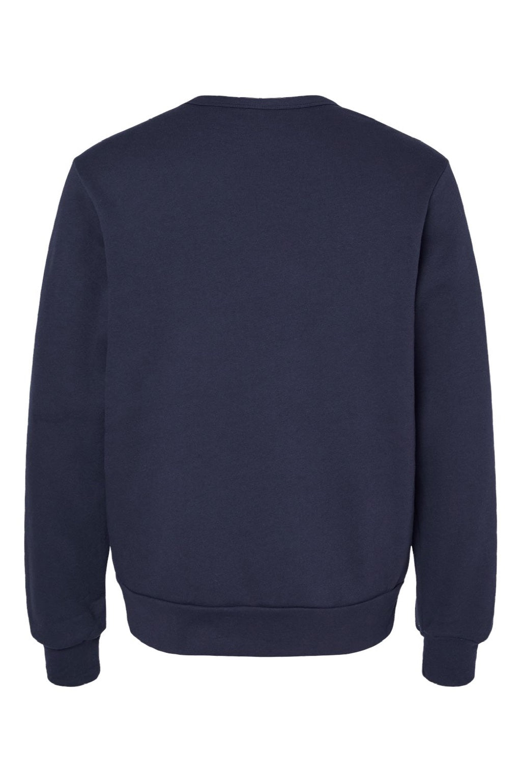 Bella + Canvas BC3911/3911 Mens Classic Crewneck Sweatshirt Navy Blue Flat Back