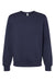 Bella + Canvas BC3911/3911 Mens Classic Crewneck Sweatshirt Navy Blue Flat Front