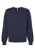 Bella + Canvas 3911 Mens Classic Crewneck Sweatshirt Navy Blue Flat Front