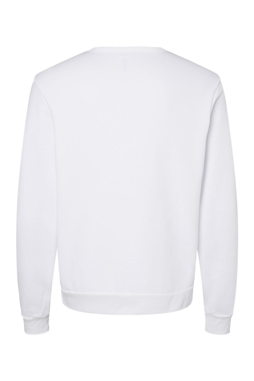 Bella + Canvas 3911 Mens Classic Crewneck Sweatshirt White Flat Back