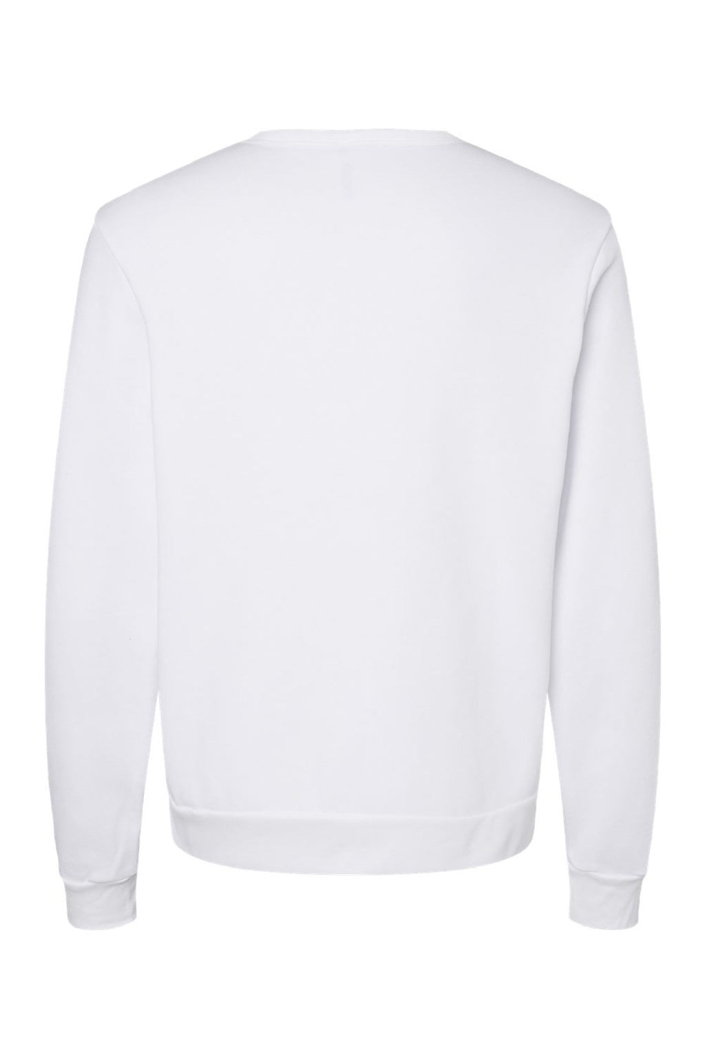 Bella + Canvas BC3911/3911 Mens Classic Crewneck Sweatshirt White Flat Back
