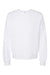 Bella + Canvas BC3911/3911 Mens Classic Crewneck Sweatshirt White Flat Front