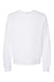 Bella + Canvas 3911 Mens Classic Crewneck Sweatshirt White Flat Front