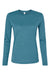 Bella + Canvas B6500/6500 Womens Jersey Long Sleeve Crewneck T-Shirt Heather Slate Flat Front