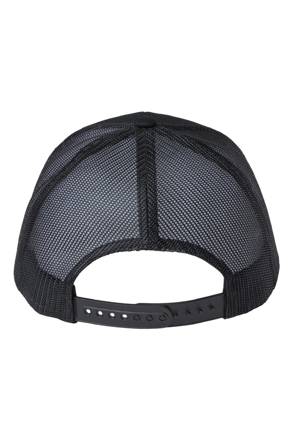 Yupoong Hats 6606R/6606RT Mens Sustainable Retro Snapback Trucker Hat Black Flat Back