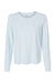 Champion CHP140 Womens Sport Soft Touch Long Sleeve Crewneck T-Shirt Collage Blue Flat Front