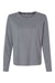 Champion CHP140 Womens Sport Soft Touch Long Sleeve Crewneck T-Shirt Heather Grey Flat Front