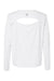 Champion CHP140 Womens Sport Soft Touch Long Sleeve Crewneck T-Shirt White Flat Back