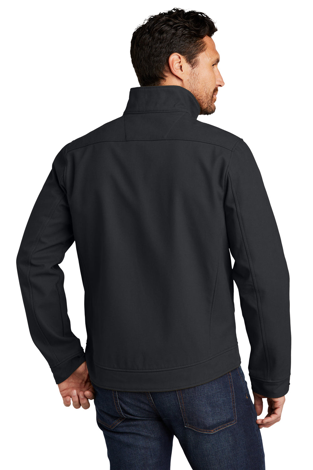 CornerStone CSJ60 Mens Duck Cloth Water Resistant Full Zip Jacket Charcoal Grey Model Back