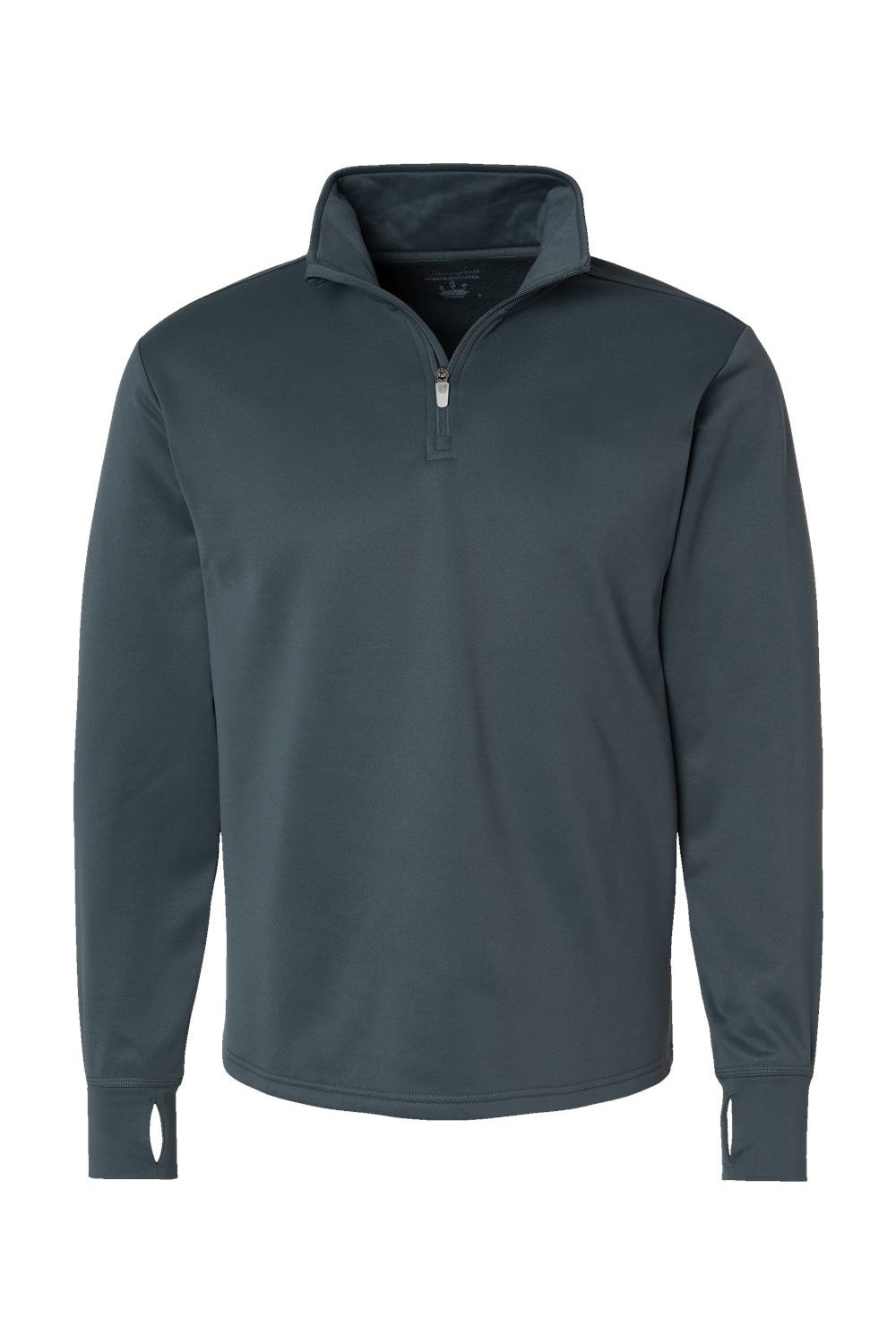 Champion CHP190 Mens Sport 1/4 Zip Sweatshirt Stealth Grey Flat Front