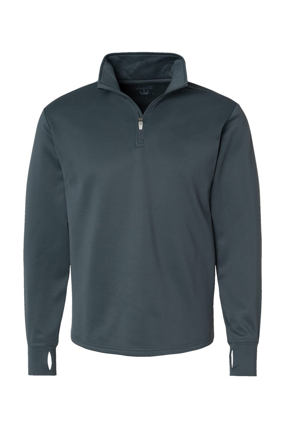 Champion CHP190 Mens Sport 1/4 Zip Pullover Stealth Grey Flat Front
