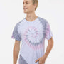 Dyenomite Mens Spiral Tie Dyed Short Sleeve Crewneck T-Shirt - Malibu - NEW