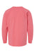 ComfortWash By Hanes GDH275 Youth Garment Dyed Long Sleeve Crewneck T-Shirt Coral Craze Flat Back