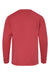 ComfortWash By Hanes GDH275 Youth Garment Dyed Long Sleeve Crewneck T-Shirt Crimson Fall Red Flat Back