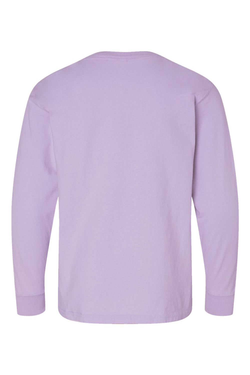 ComfortWash By Hanes GDH275 Youth Garment Dyed Long Sleeve Crewneck T-Shirt Future Lavender Purple Flat Back