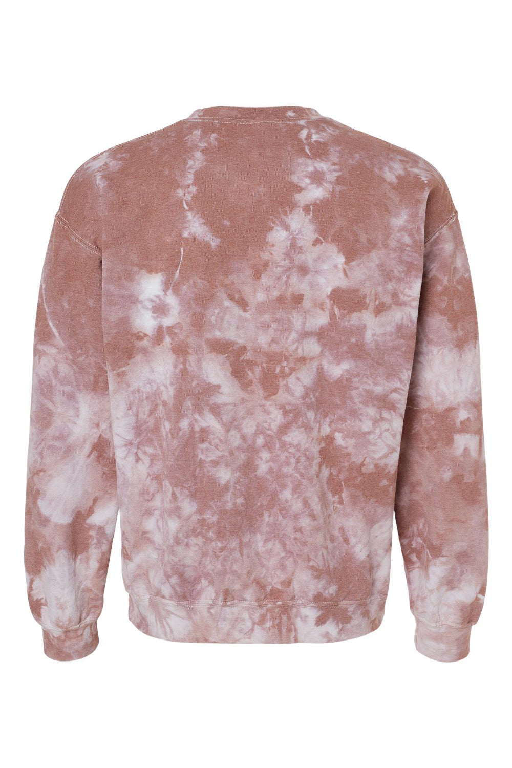 Dyenomite 681VR Mens Tie Dyed Crewneck Sweatshirt Copper Crystal Flat Back