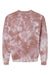 Dyenomite 681VR Mens Tie Dyed Crewneck Sweatshirt Copper Crystal Flat Front