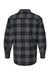 Burnside B8210/8210 Mens Flannel Long Sleeve Button Down Shirt w/ Double Pockets Charcoal Grey/Black Flat Back