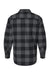 Burnside 8210 Mens Flannel Long Sleeve Button Down Shirt w/ Double Pockets Charcoal Grey/Black Flat Back