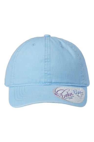 Infinity Her Hats CASSIE Womens Pigment Dyed Moisture Wicking Adjustable Hat Cashmere Blue/Floral Flat Front