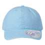 Infinity Her Hats Womens Pigment Dyed Moisture Wicking Adjustable Hat - Cashmere Blue/Floral