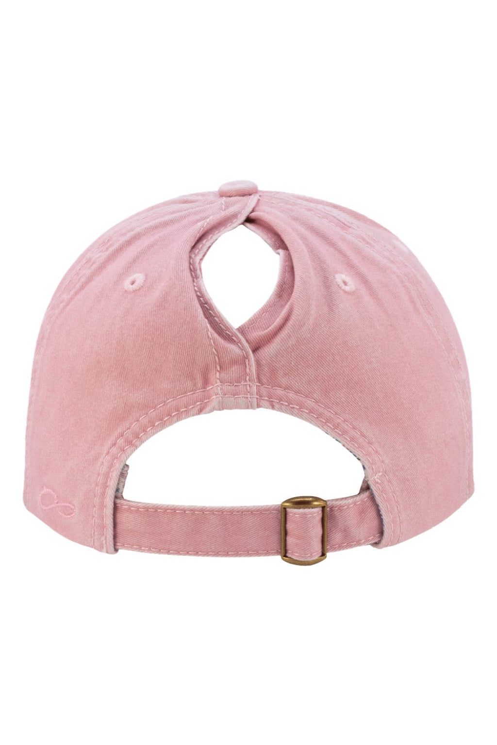 Infinity Her Hats CASSIE Womens Pigment Dyed Moisture Wicking Adjustable Hat Dusty Pink/Floral Flat Back