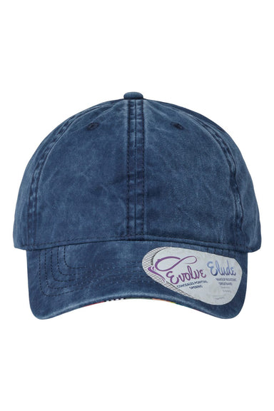 Infinity Her CASSIE Womens Pigment Dyed Hat Navy Blue/Stripes Flat Front