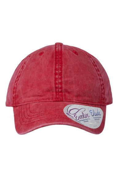 Infinity Her Hats CASSIE Womens Pigment Dyed Moisture Wicking Adjustable Hat Red/Leopard Flat Front