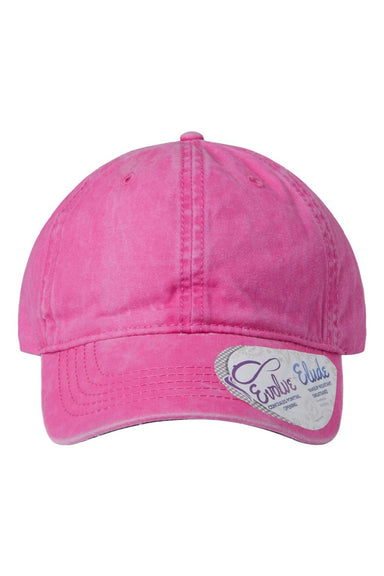 Infinity Her Hats CASSIE Womens Pigment Dyed Moisture Wicking Adjustable Hat Rose Pink/Polka Dots Flat Front