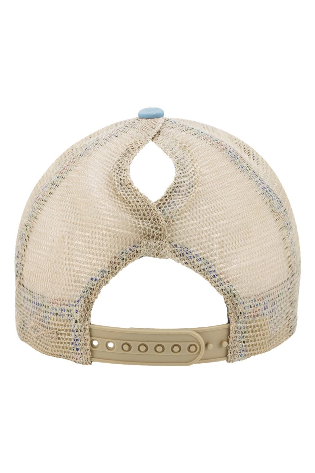 Infinity Her Hats TESS Womens Washed Mesh Back Moisture Wicking Snapback Hat Cashmere Blue/Floral Flat Back