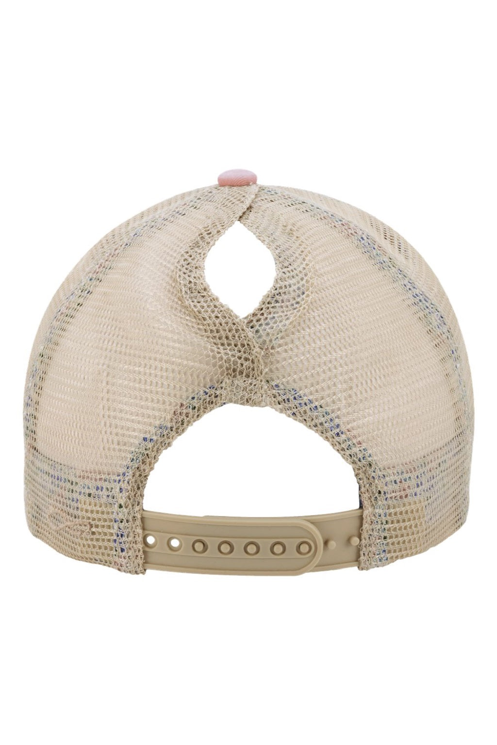 Infinity Her Hats TESS Womens Washed Mesh Back Moisture Wicking Snapback Hat Dusty Pink/Floral Flat Back