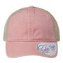 Infinity Her Hats Womens Washed Mesh Back Moisture Wicking Snapback Hat - Dusty Pink/Floral