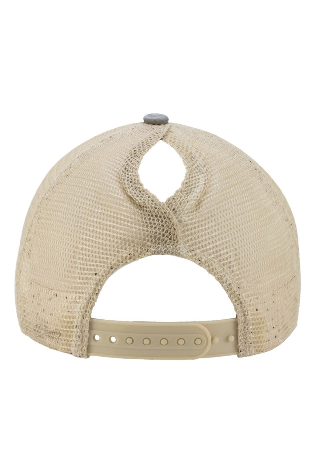 Infinity Her Hats TESS Womens Washed Mesh Back Moisture Wicking Snapback Hat Light Grey/Polka Dots Flat Back