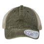 Infinity Her Hats Womens Washed Mesh Back Moisture Wicking Snapback Hat - Olive Green/Camo