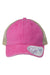 Infinity Her Hats TESS Womens Washed Mesh Back Moisture Wicking Snapback Hat Rose Pink/Polka Dots Flat Front